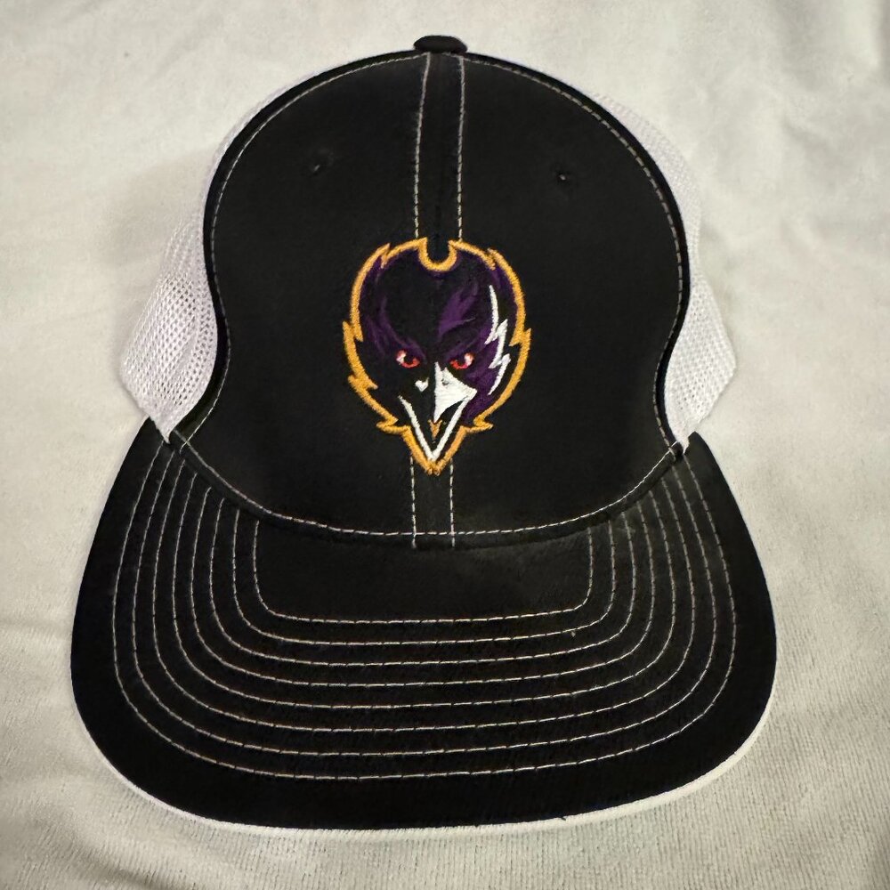 Ravens Embroidered Baseball Hat Black/White Baltimore, Pacific‎ Headwear SM/MD